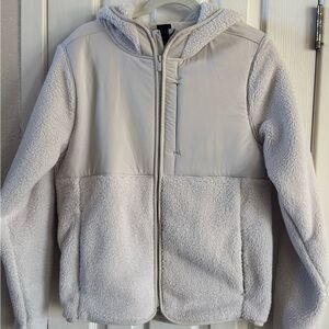 All in Motion Cream Hooded Puffer- Faux Fur Jacket